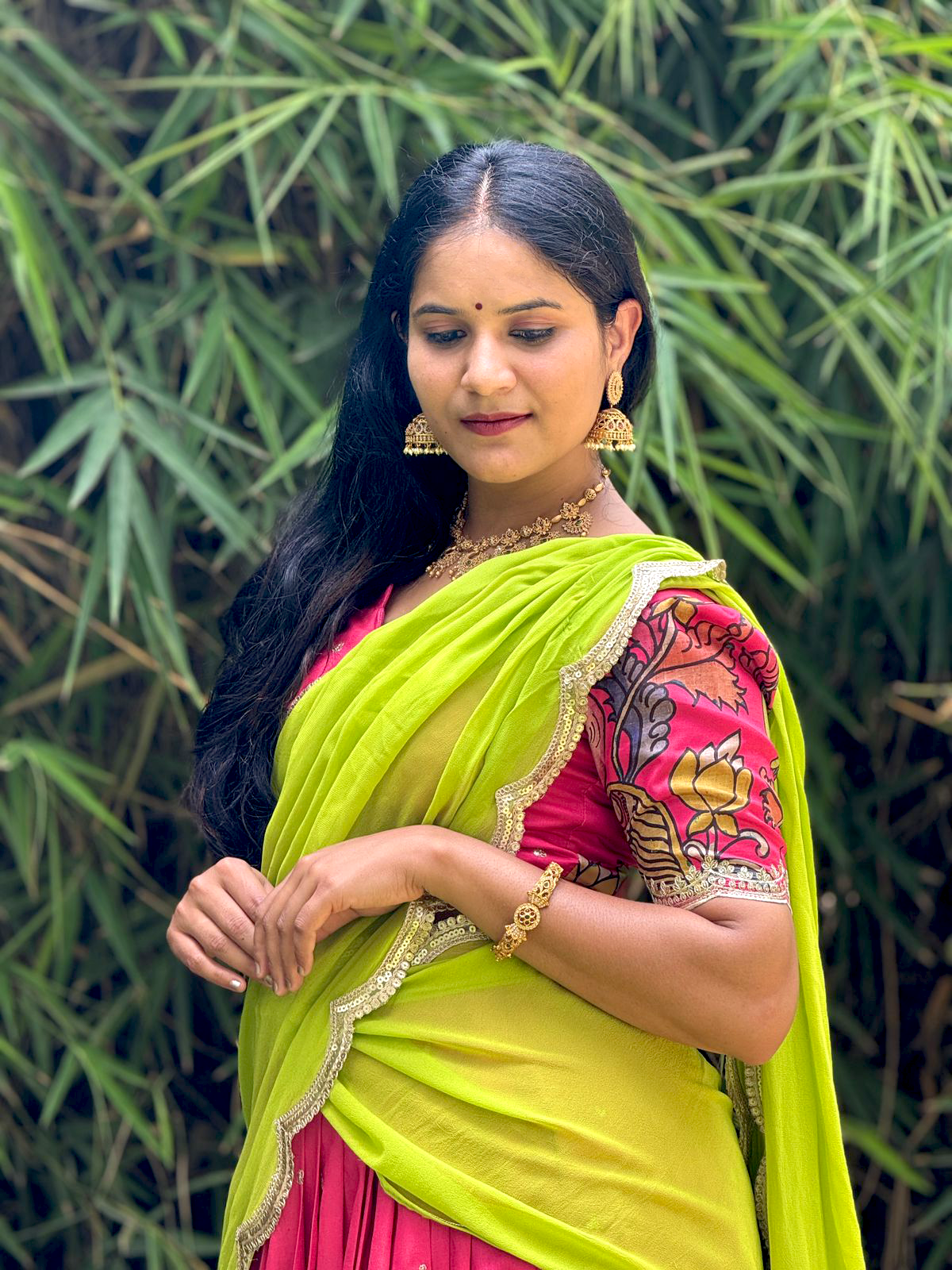 Exquisite Handcrafted Kalamkari Lehenga – Luxury Hand-Printed, Artisan-Made Festive Attire