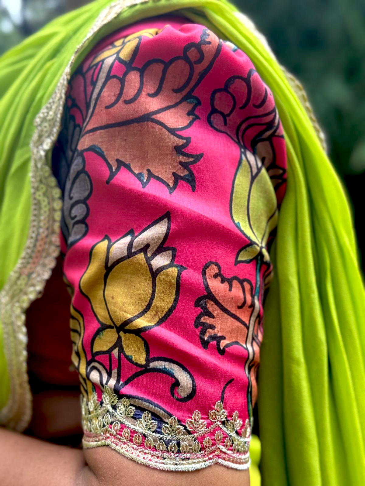 Exquisite Handcrafted Kalamkari Lehenga – Luxury Hand-Printed, Artisan-Made Festive Attire