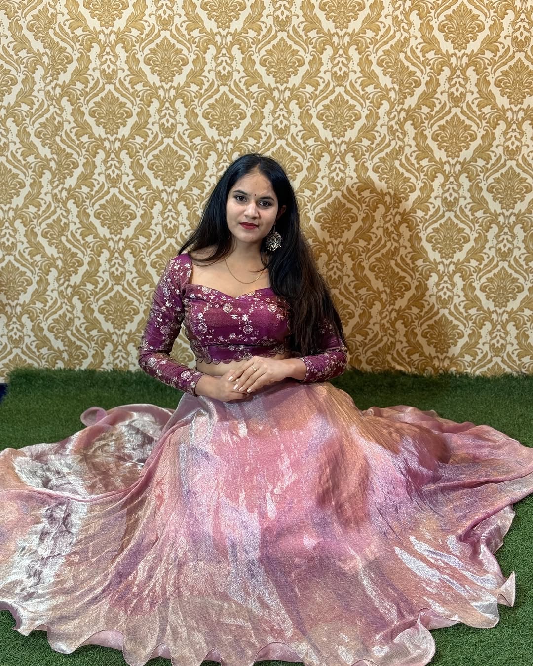 Lavender Lumion Lehenga With Designer Blouse