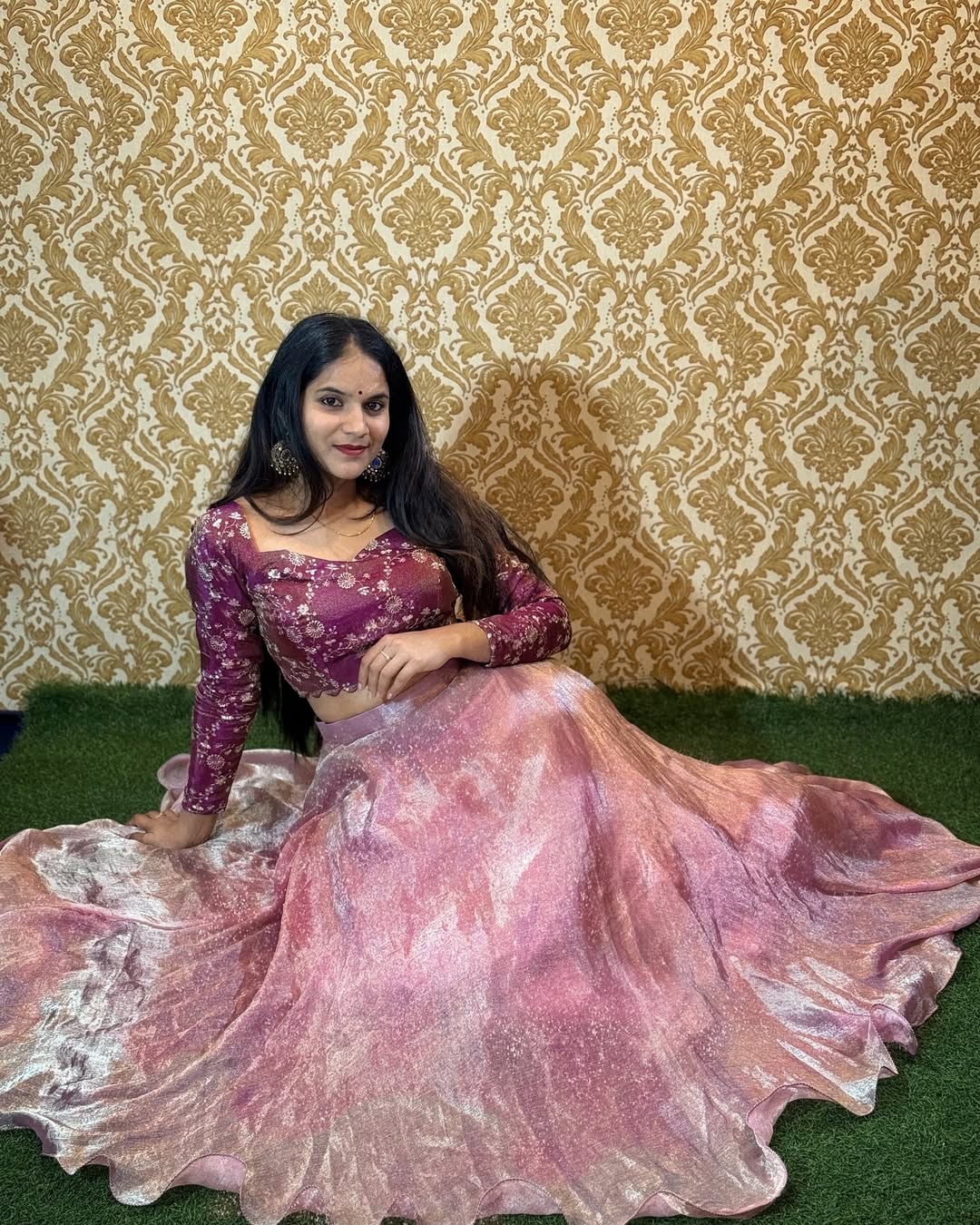 Lavender Lumion Lehenga With Designer Blouse