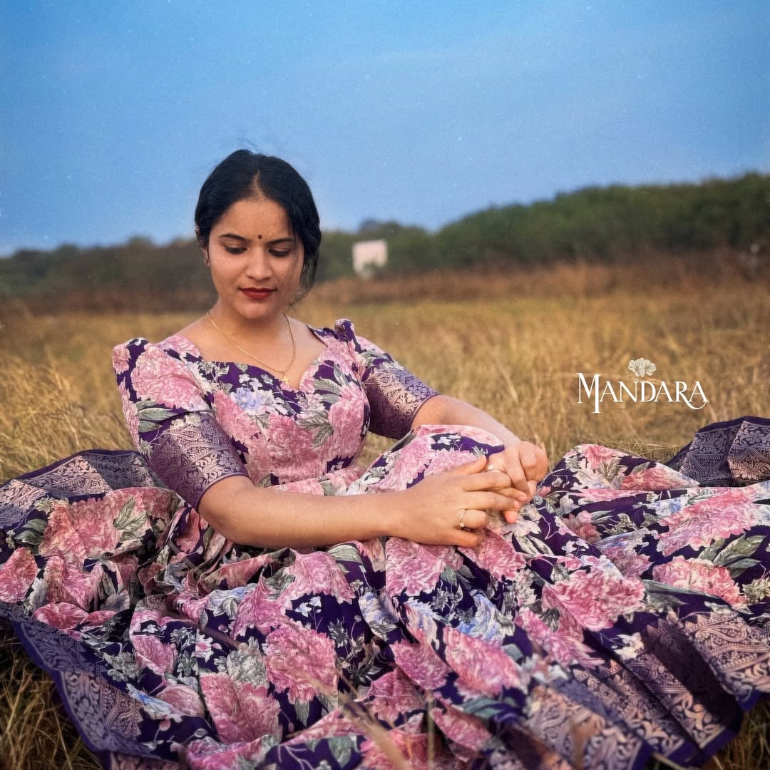 Purple Serene floral dress