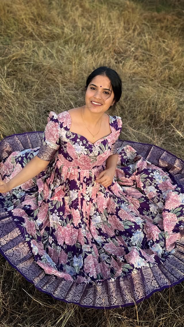 Purple Serene floral dress