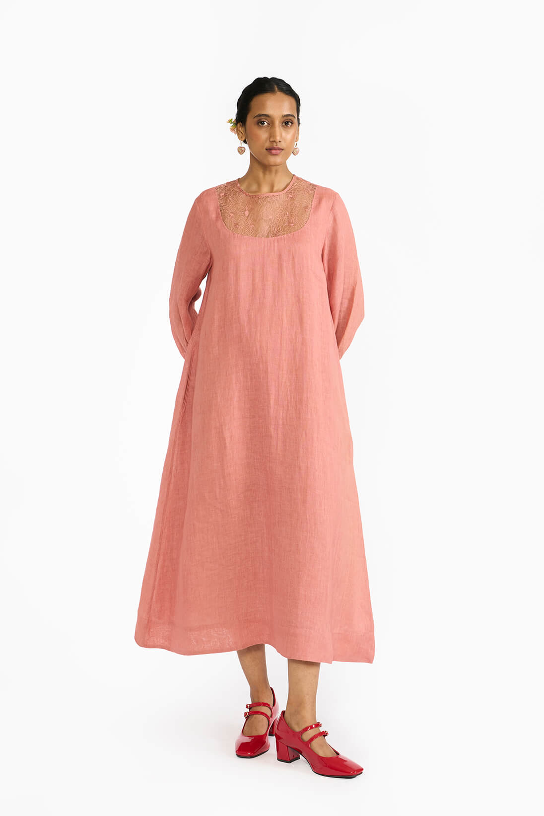 Mandara “Rohini” Lace Detail Dress