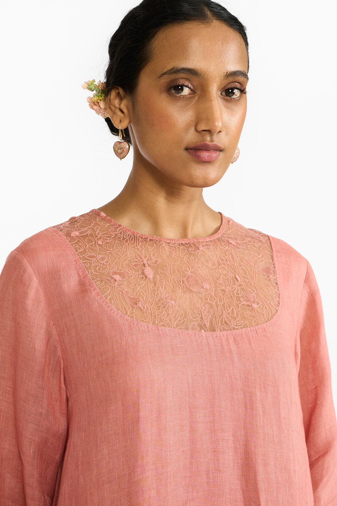 Mandara “Rohini” Lace Detail Dress