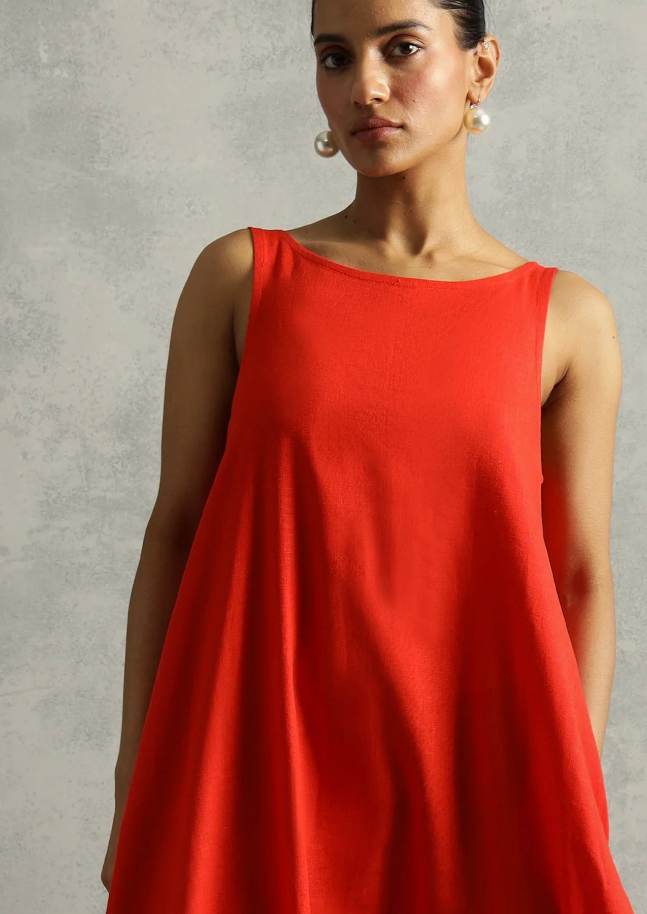 Elegant comfort back single  pleated long dress